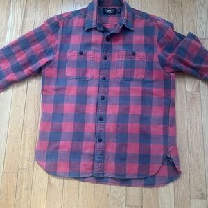 Ralph Lauren Double RL Red and Gray Plaid Shirt